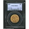 Image 1 : 1882 $10 MS63 PCGS. A well struck and relatively unabraded representative with extensive luster and.
