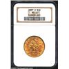 Image 1 : 1887-S $10 MS62 NGC. Rich apricot patina fills the centers of each side. Boldly struck and lustrous.