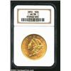 Image 1 : 1852 $20 AU58 NGC. An exceptionally sharply struck coin that has pleasing eye appeal due to its refr
