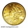 Image 1 : 1857-S $20 Bold S MS64 PCGS. Ex: S.S. Central America. 20B. This coin possesses the rich, swirling m