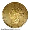 Image 1 : 1866-S $20 No Motto XF40 ANACS. Struck prior to the arrival of the new Type Two dies from the Philad