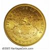 Image 2 : 1873 $20 Open 3 MS62 NGC. Both sides display rich, orange-gold color. The surfaces are frosty, if no