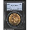 Image 1 : 1903 $20 MS64 PCGS. A needle-sharp near-Gem with flashy luster and an exquisite obverse. A small con