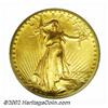 Image 1 : 1907 $20 High Relief, Wire Rim AU58 PCGS. Fully and intricately detailed on each side, the surfaces.