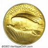 Image 2 : 1907 $20 High Relief, Flat Rim MS64 PCGS. After complaints were heard from the banking community tha