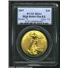 Image 3 : 1907 $20 High Relief, Flat Rim MS64 PCGS. After complaints were heard from the banking community tha