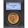 Image 1 : 1907 $20 Arabic Numerals MS64 PCGS. The orange-gold surfaces are generally bold in striking definiti