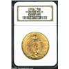 Image 3 : 1908 $20 No Motto MS66 NGC. Well struck with soft, glowing mint luster, the surfaces are virtually f