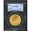 Image 1 : 1910 $20 MS64 PCGS. A lustrous and well struck near-Gem with beautifully preserved surfaces and plea