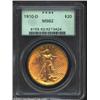 Image 1 : 1910-D $20 MS62 PCGS. Both sides of this orange-gold example are sharply impressed with uncommonly s