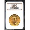 Image 1 : 1915 $20 MS63 NGC. Mostly olive-gold in shade, both sides are moderately abraded with pleasingly bol