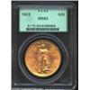 Image 1 : 1923 $20 MS63 PCGS. This is a golden-rose example whose frosty textured surfaces are well above aver