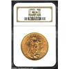 Image 1 : 1923 $20 MS64 NGC. Lustrous with a good strike and beautifully preserved surfaces. The sun ray near.