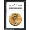 Image 1 : 1924 $20 MS61 ANACS. A lustrous Double Eagle that has a reasonable strike and relatively clean field