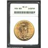Image 1 : 1924 $20 MS61 ANACS. A lustrous and nicely struck piece that has a few faint luster grazes in the fi