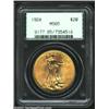 Image 1 : 1924 $20 MS65 PCGS. An exquisitely struck Gem that has flashy luster and rich honey-gold patina in t