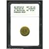 Image 1 : (1842-52) G$1 A.Bechtler Dollar, 27G. 21C.--Damaged, Bent--ANACS. AU Details, Net XF40. K-24, R.3. A