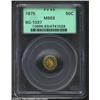 Image 1 : 1875 50C Indian Round 50 Cents, BG-1037, High R.5, MS63 PCGS. Large stars comprised of five pellets,