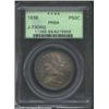 Image 1 : 1838 P50C Half Dollar, Judd-73 Original ?, Pollock-77, R.7, PR64 PCGS. The obverse depicts a draped.