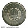 Image 2 : 1869 10C Standard Silver Ten Cents, Judd-702, Pollock-781, R.6, PR64 PCGS. Standard Silver design wi
