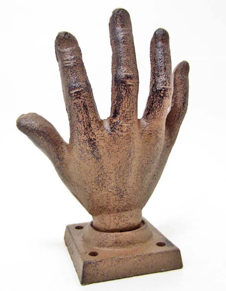 CAST IRON HAND WALL MOUNT HOOK