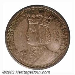1893 25C Isabella Quarter MS65 PCGS. This richly toned example belongs in a collection of originally