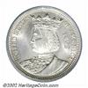Image 1 : 1893 25C Isabella Quarter MS65 ICG. An untoned example of this popular, early commemorative. Smooth,