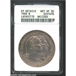 1900 S$1 Lafayette Dollar--Whizzed--ANACS. XF Details, Net VF30. Deep lavender and green-gray colors