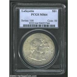 1900 S$1 Lafayette Dollar MS64 PCGS. This is a solidly graded near-Gem with surfaces that are devoid
