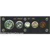 Image 1 : An Uncertified 1951 proof set housed in a Capital plastic holder. The coins grade between PR63 and P