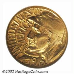 1915-S G$1 Panama-Pacific Gold Dollar MS65 NGC. An originally preserved Gem, the surfaces exhibit wa