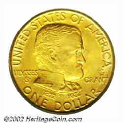 1922 G$1 Grant with Star MS65 PCGS. Blushes of pale golden-rose color ring the obverse periphery and