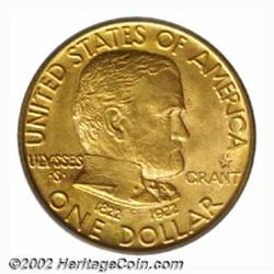1922 G$1 Grant with Star MS66 PCGS. A lovely golden-orange representative, the suitably sharp featur