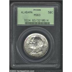1921 50C Alabama MS63 PCGS. The obverse is well struck, while the reverse has a hint of softness of.