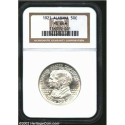 1921 50C Alabama MS66* NGC. This key commemorative issue is not easy to locate in the better grades.