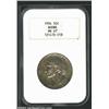 Image 1 : 1934 50C Boone MS67 NGC. The lovely rose-gold and sea-green patina is more extensive on the obverse,