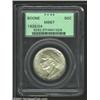 Image 1 : 1935/34 50C Boone MS67 PCGS. Milky silver-gray patina envelopes the seemingly pristine surfaces. Hin