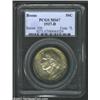Image 1 : 1937-D 50C Boone MS67 PCGS. Lovely sea-green and golden-brown patina visits the borders. A lustrous.