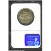 Image 2 : 1893 50C Columbian MS66 NGC. The periphery has iridescent aqua and gold patina, while the centers ha