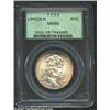 Image 1 : 1918 50C Lincoln MS66 PCGS. A flashy Gem that has a needle-sharp strike and a blush of russet-gold p