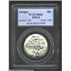 Image 1 : 1933-D 50C Oregon MS65 PCGS. The otherwise silver-white surfaces reveal a few swirls of pale color n