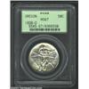 Image 1 : 1938-D 50C Oregon MS67 PCGS. Light green-gray and steel-blue colors invigorate each side. A nicely s
