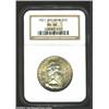 Image 1 : 1921 50C Pilgrim MS66 NGC. Speckles of golden-brown and apple-green patina march toward the centers.