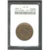 Image 1 : 1830 1C Large Letters Cent--Off Center--VF25 ANACS. Struck considerably (5% or more) off center with