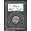 Image 1 : 1919 5C Nickel--4% Double Clipped Planchet--AU58 PCGS. Slightly clipped between 12 and 1 o'clock and