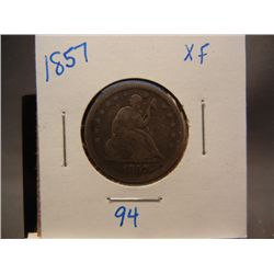 1857 Seated Liberty Quarter