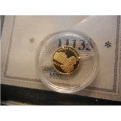 2000 George Washington $25 Miniature Proof, .999 Fine Gold, 73g