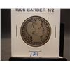 Image 1 : 1906 Barber Half Dollar