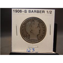 1906-S Barber Half Dollar