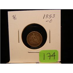 1853-O Seated Liberty Half Dime w/ Arrows